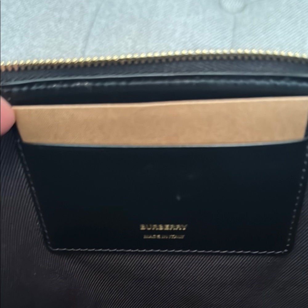 Burberry Brown Monogram Toiletry Bag with Orange and Black Stripes - Picture 4 of 6